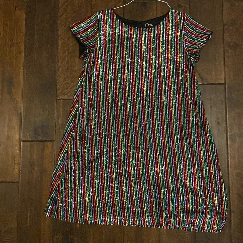 CUTE SEQUENCE GLITTER DRESS